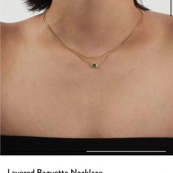 Mejuri Gold Double Layer Necklace - Picture 2 of 2